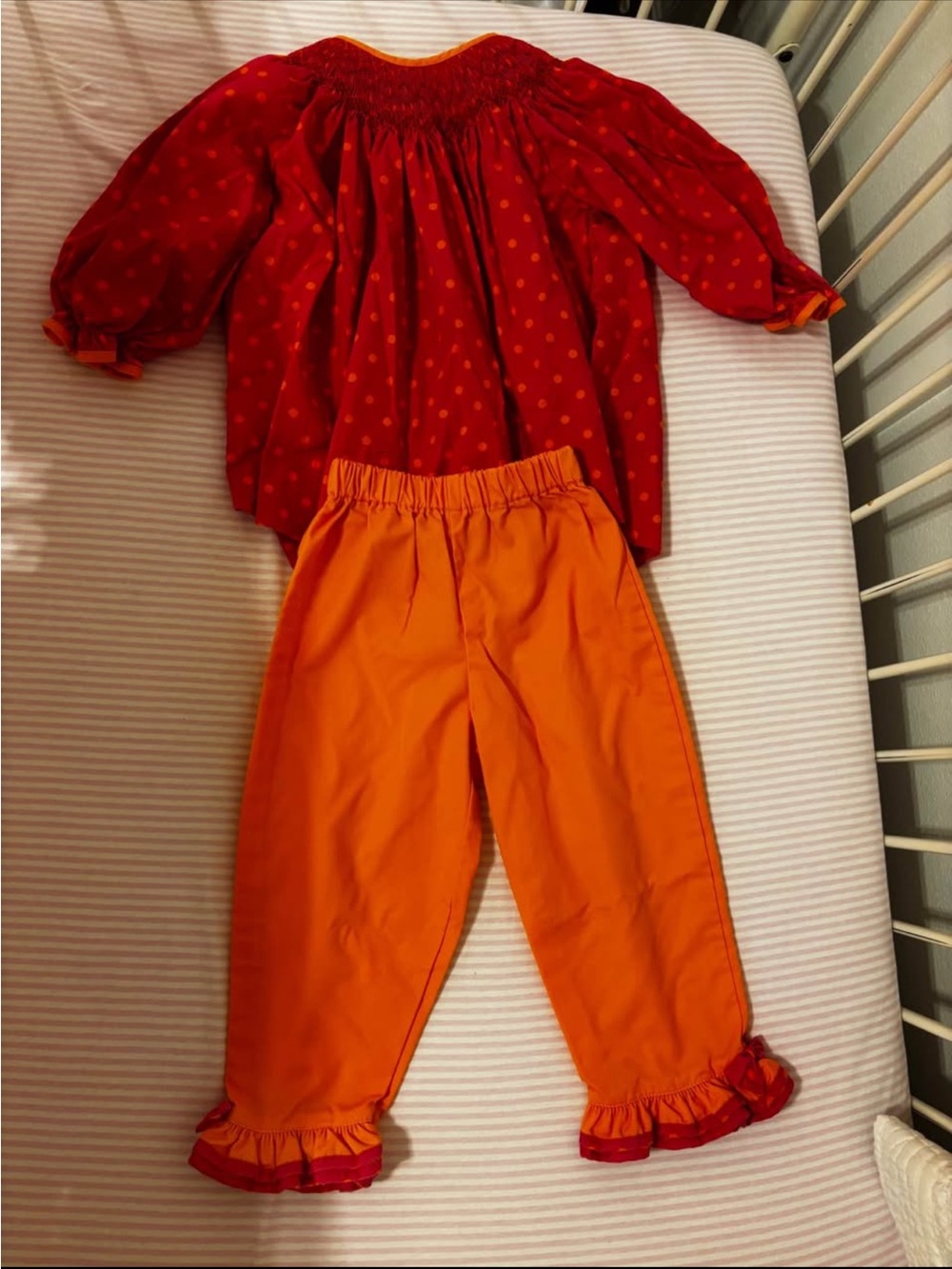 Petit Ami Red and Orange Kids Matching Set